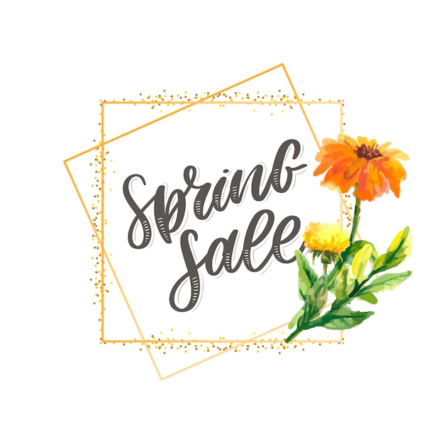 Spring sale lettering