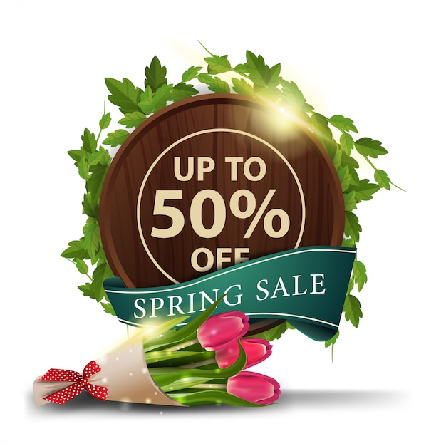 Spring sale modern banner template