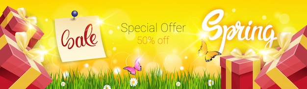 Spring Sale Shopping Special Offer Holiday Banner