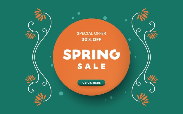 Banner di sconto offerta speciale vendita di primavera