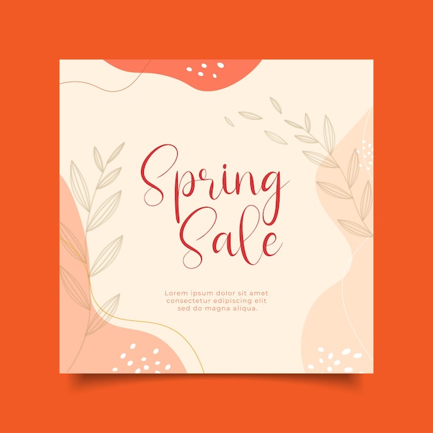 spring sale template poster