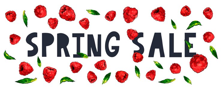Vector spring sale typography banner lettering spring season with leaf for greeting card invitation template retro vintage lettering banner poster template background sale offer