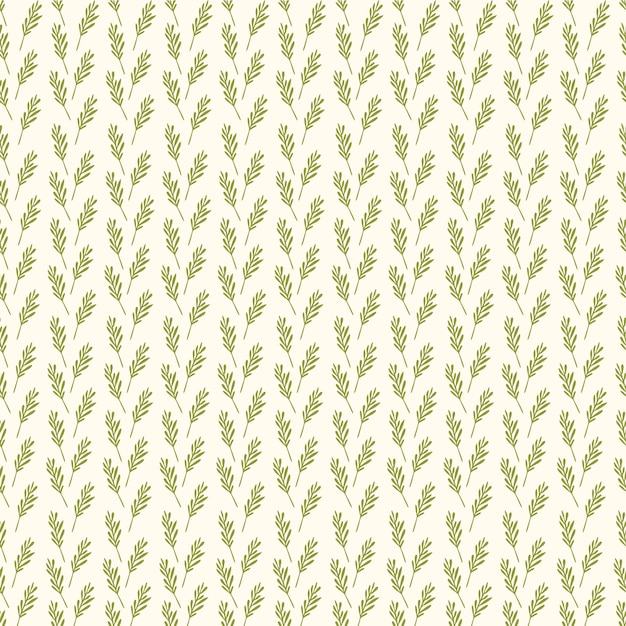 Spring seamless Mistletoe branch pattern Vector endless Botany Holiday background Christmas Templa