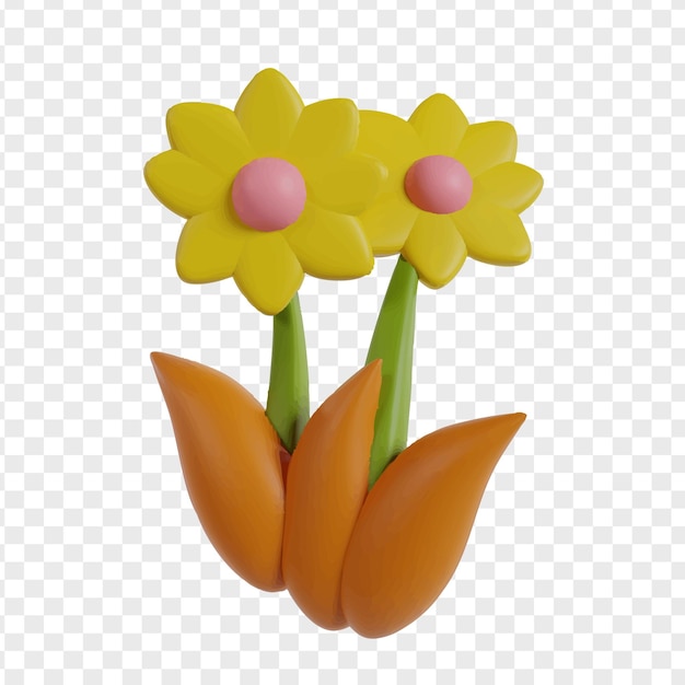 Весенний сезон 3d иконы Clipart Render