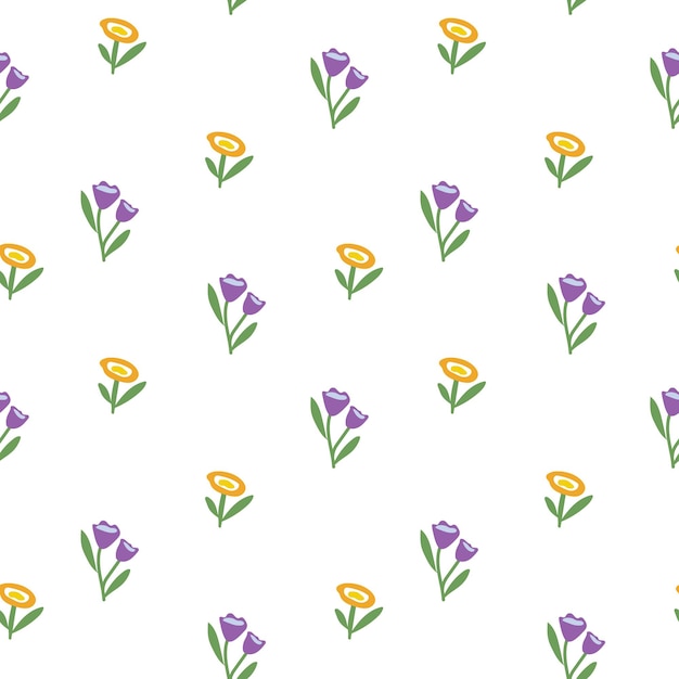 Spring or summer botanical seamless pattern