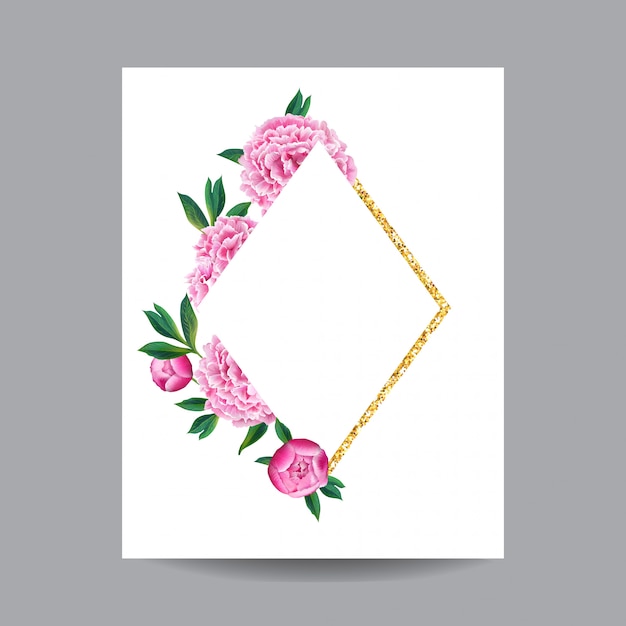 Spring and summer floral frame