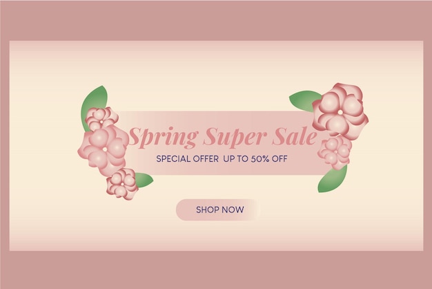 Vector spring super sale banner