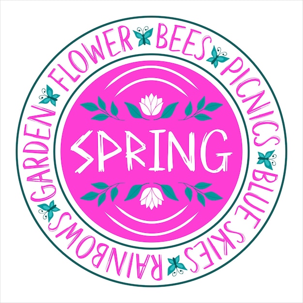 Vector spring t-shirt design