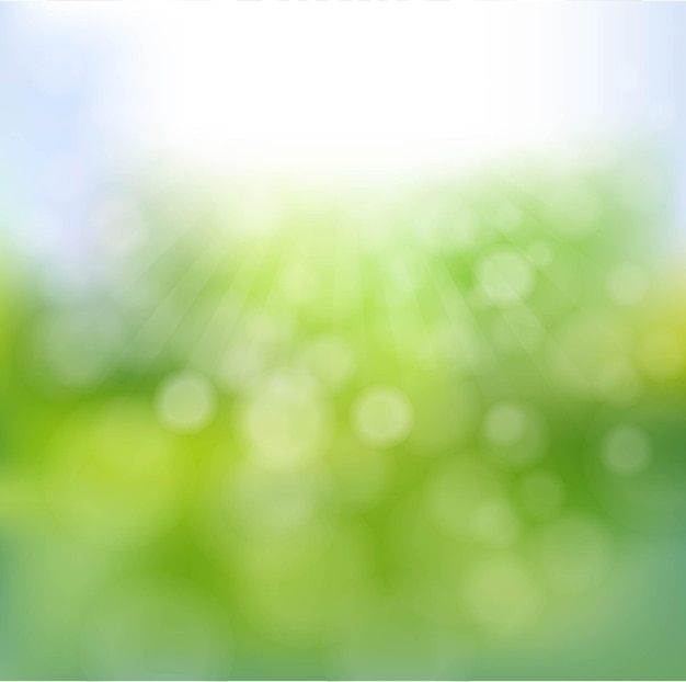 Vettore spring banner di testo con bokeh