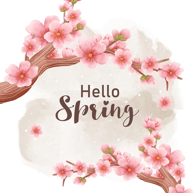 Spring Themed Cherry Blossom background