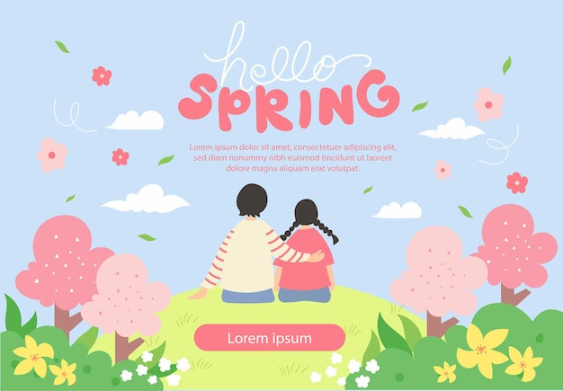 Spring Time Sweet Pinky Love Illustration Converted