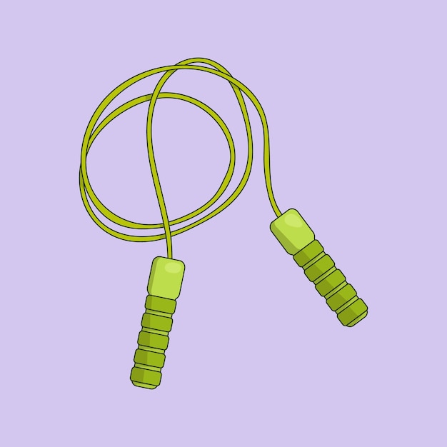 Vector spring touwen gym apparatuur illustratie icon vector hardloopsport