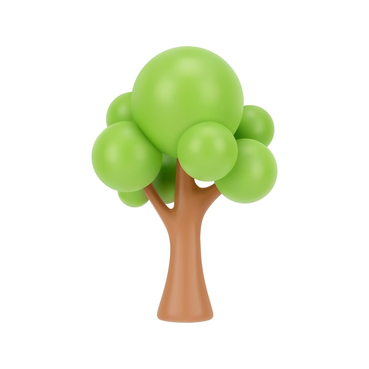 Vector spring tree with leaves game design