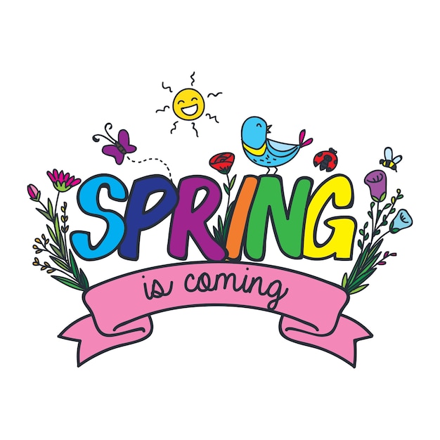 Vector spring wreath design