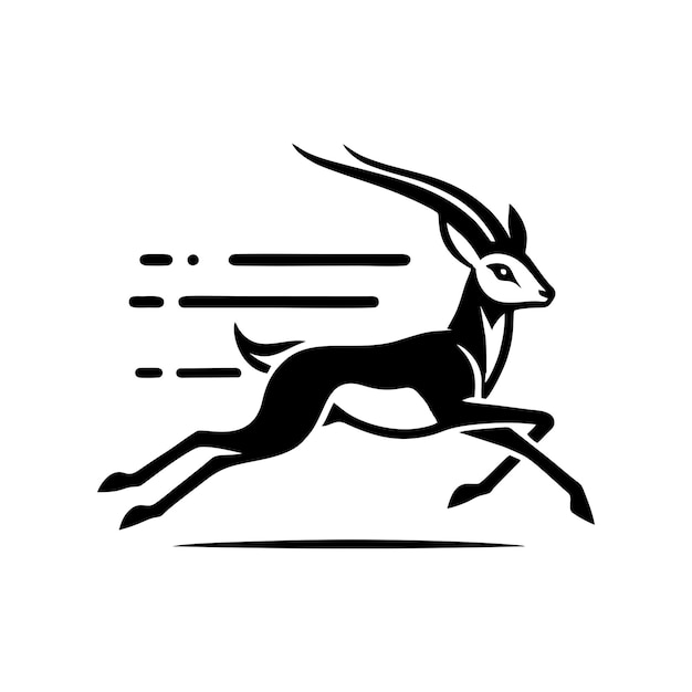 Vector springbok logo vector springbok vector illustration springbok wild animal