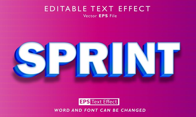 Sprint text effect