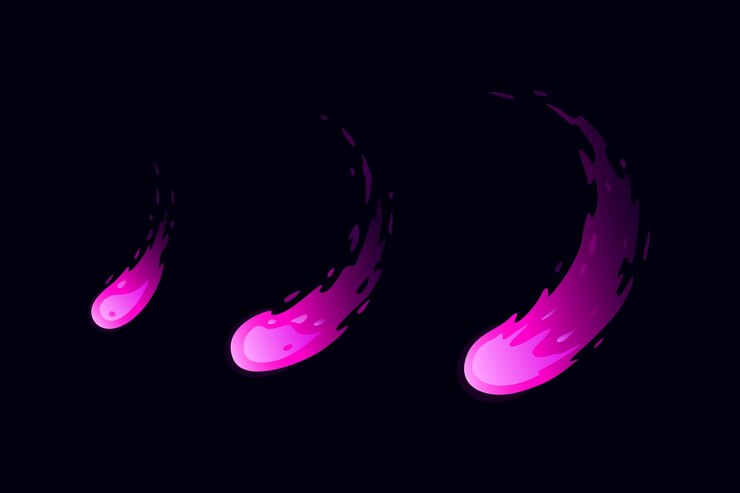 Vector sprite-bladvuurzwaardaanval vuurroze slag
