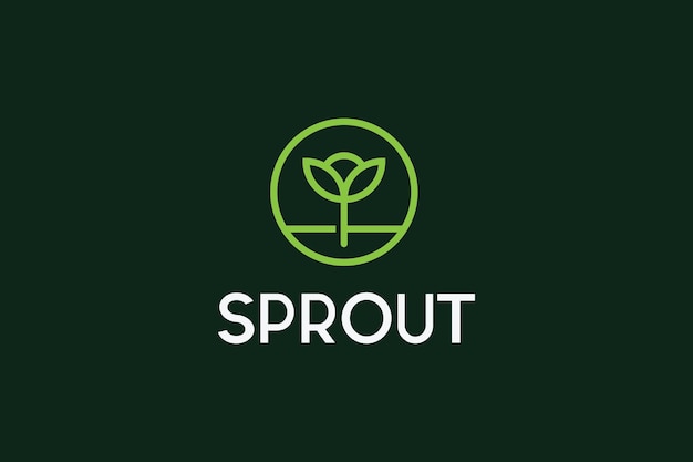 Vector sprout logo and icon