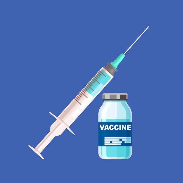 Vector spuit met vaccinfles