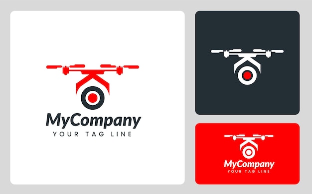 Spy aerial logo or drone logo template