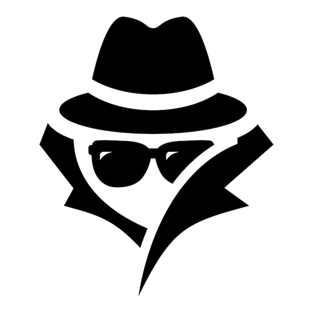 Vettore icona spia. illustrazione vettoriale di detective o agente