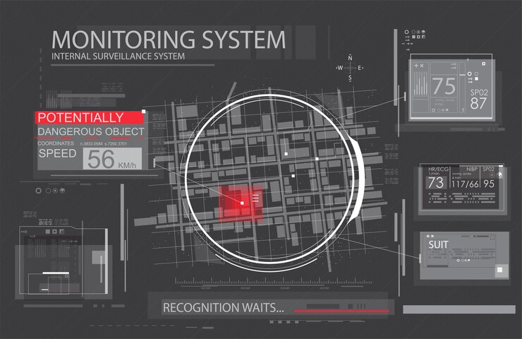 Vector spyware app for tracking illustration
