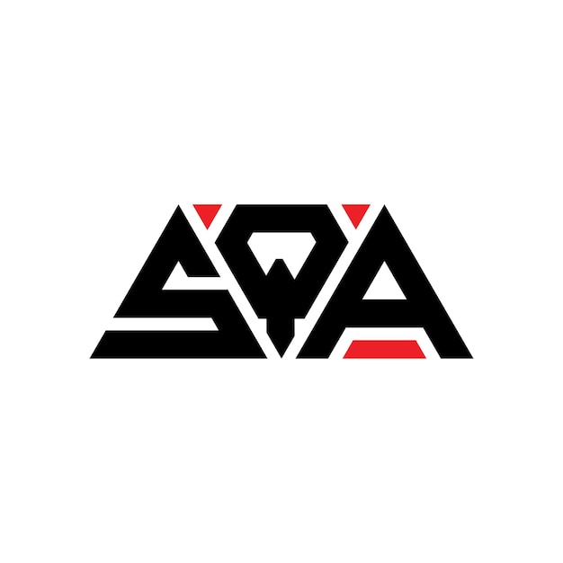 sqa triangle letter logo design with triangle shape sqa triangle logo design monogram sqa triangle vector logo template with red color sqa triangular logo simple elegant and luxurious logo sqa