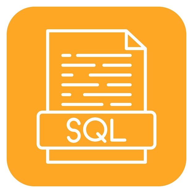 Sql-bestandsvectorillustratie