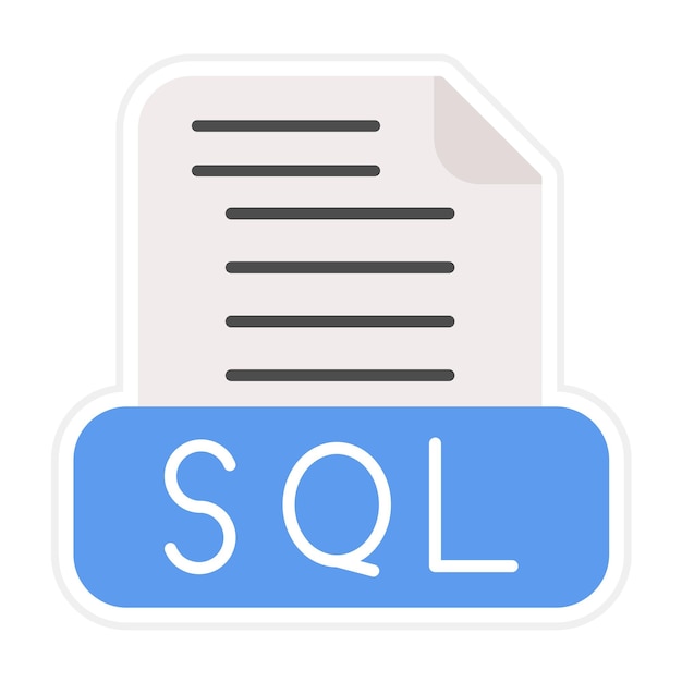 SQL-bestandsvectorpictogram Kan worden gebruikt voor Computer Programming-pictogram