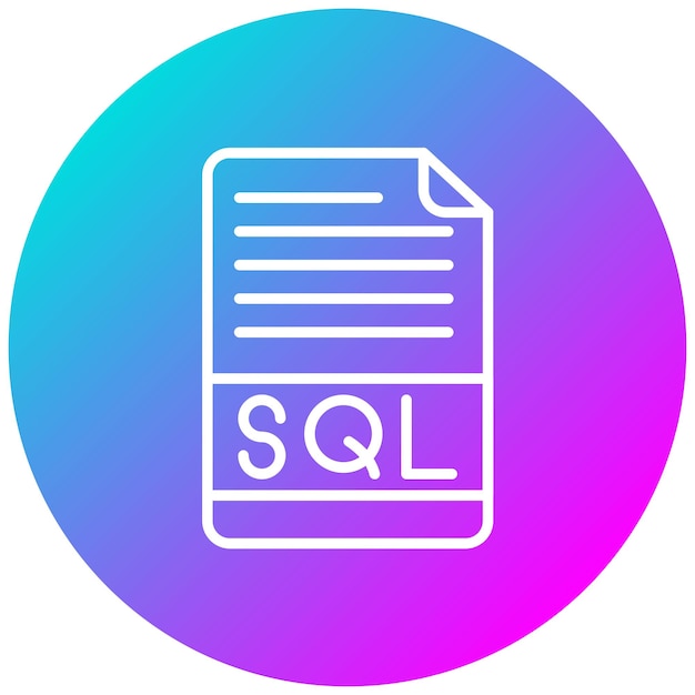 Stile di illustrazione vettoriale del file sql