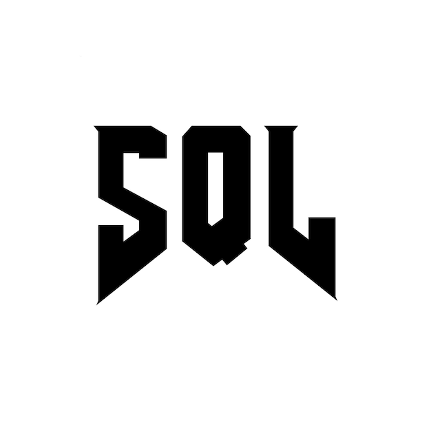 技術会社の文字ロゴデザイン SQL ロゴデザイン 黒と白の色の組み合わせ SQL ロゴ SQL ベクトル SQL デザイン SQL アイコン SQL アルファベット SQL タイポグラフィー
