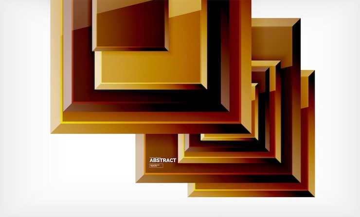 Vector square abstract background glossy geometric design