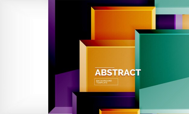 Square abstract background glossy geometric design