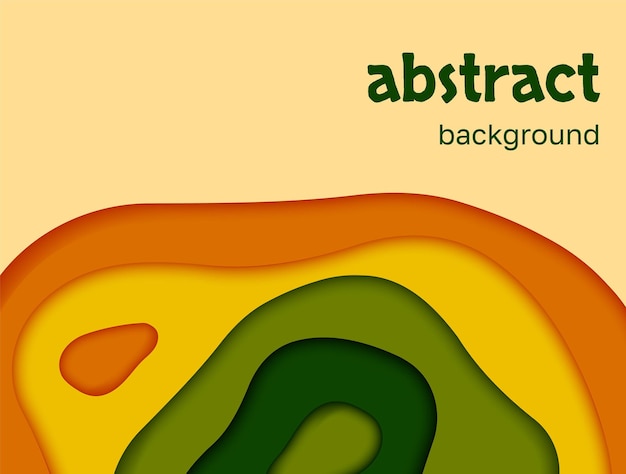 Vettore scrittura a sfondo quadrato vector abstract banner con forme in colori giallo arancione verde