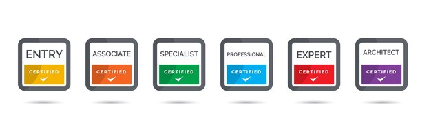 Square badge certification business company training skill or study