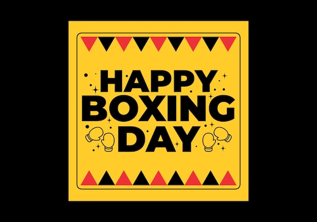 Square banner design of boxing day