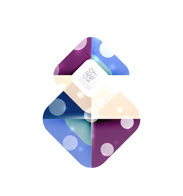 Vector square banner geometric template