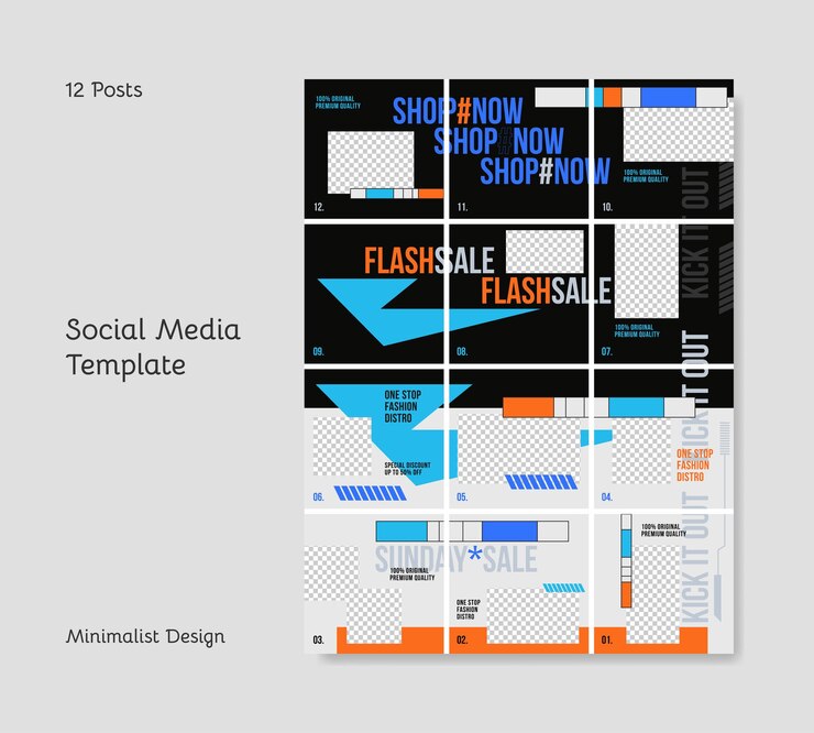 Vector square banner template for social media post