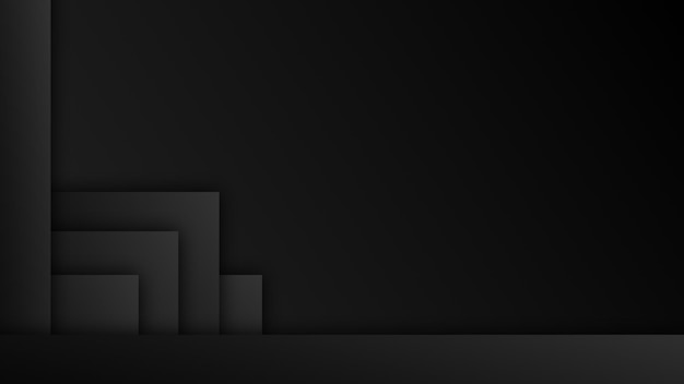 Квадратный черный фон абстрактная иллюстрация простой современный элегантный вектор премиум