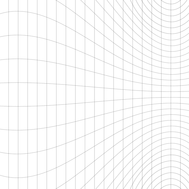 Square Black and Wight Abstract Curved Grid