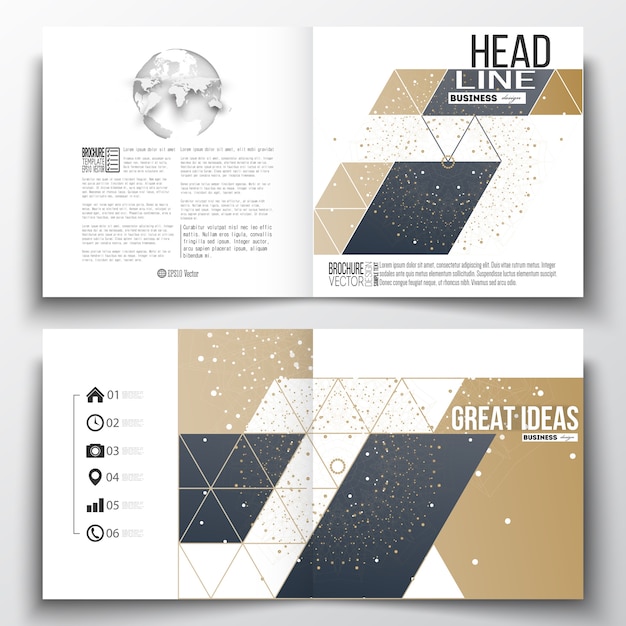 Square brochure template design