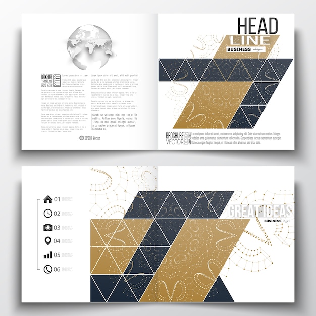 Vector square brochure template design.