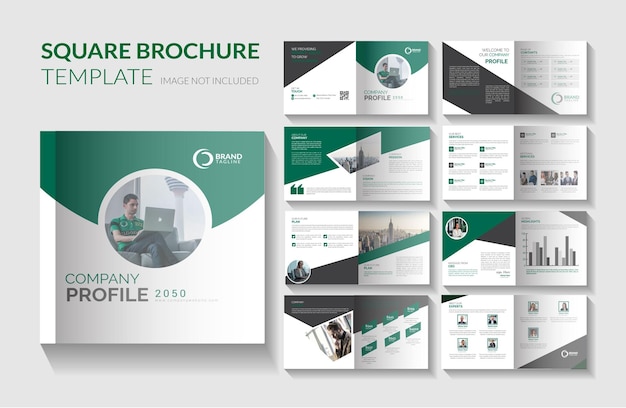 Vector square brochure template