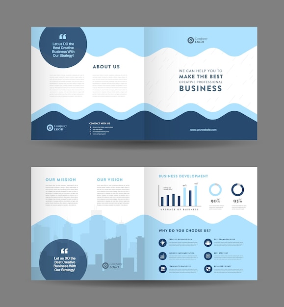 Square Business Bifold Brochure