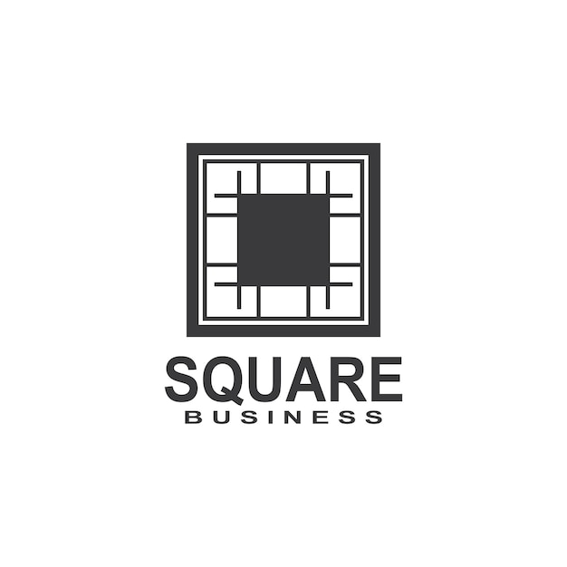 Значок квадратного бизнеса и шаблон символа
