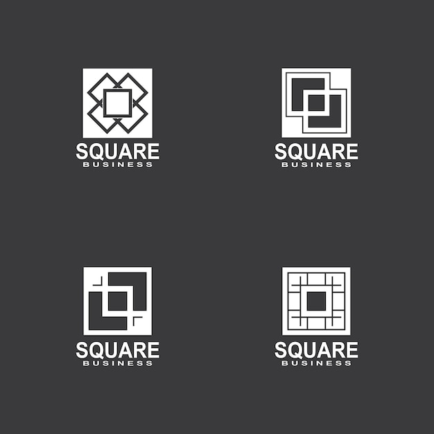 Square Business icon And Symbol Template