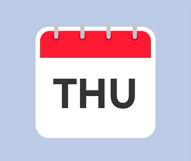 Square calendar page icon for Thursday