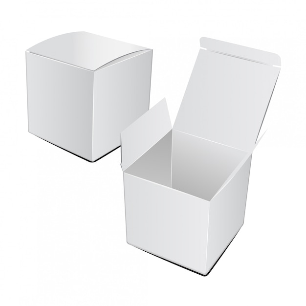 Square Cardboard Plastic Package Box.