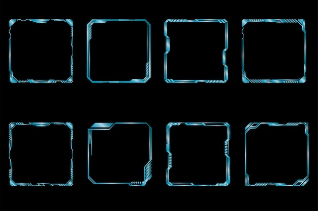 Square cyber punk frame set