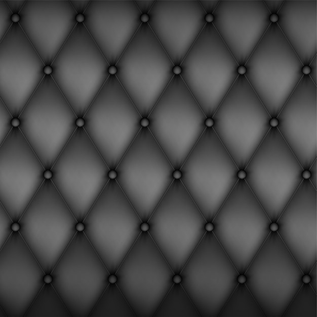 Black Quilted Leather Background, Leather background